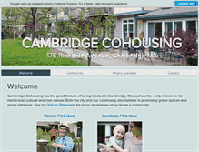 Tablet Screenshot of cambridgecohousing.org